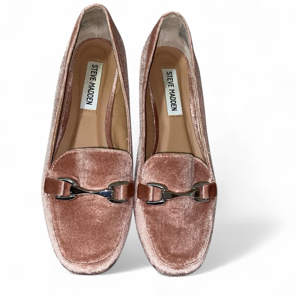 Steve Madden Pink Suede Flats with Bow Detail